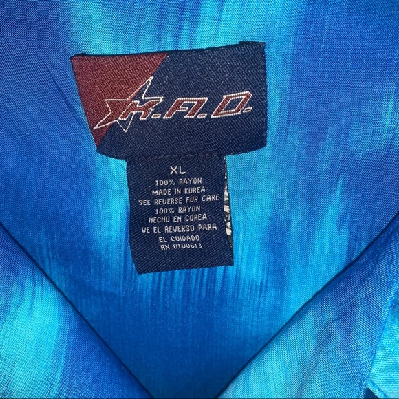 Blue and black short sleeve shirt size Xl - Picture 5 of 7